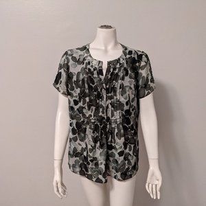 Coldwater Creek Leaf Pattern Blouse